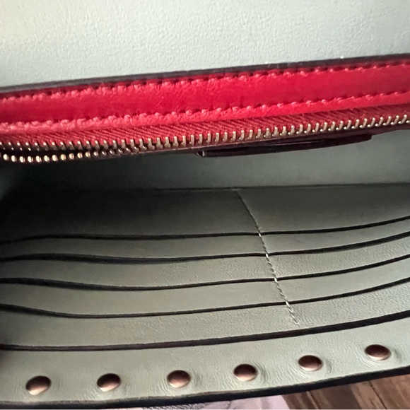 NWT VALENTINO Sage Green Quilted Rockstud Spike Chain Clutch Boutique - Picture 6 of 9